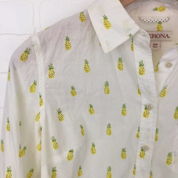 Merona Pineapple Button Up Shirt - Picture 3 of 7